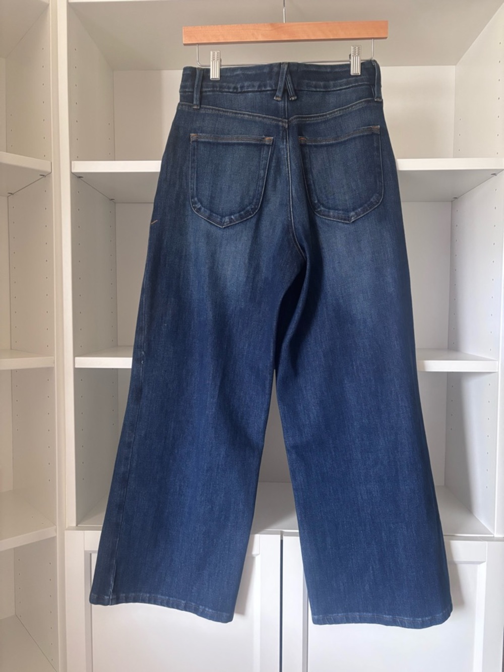 NWOT Good American Soft Tech Good Waist Cropped Palazzo Pants - Picture 5 of 11